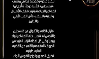 فلسطين الحبيبة بقلم الكاتبة المبدعة زهراء محمد